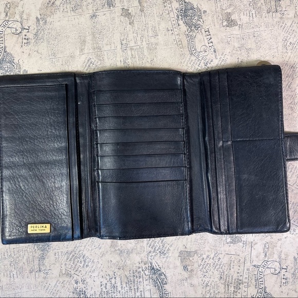 Vintage Perlina Trifold Leather Wallet - Picture 7 of 12